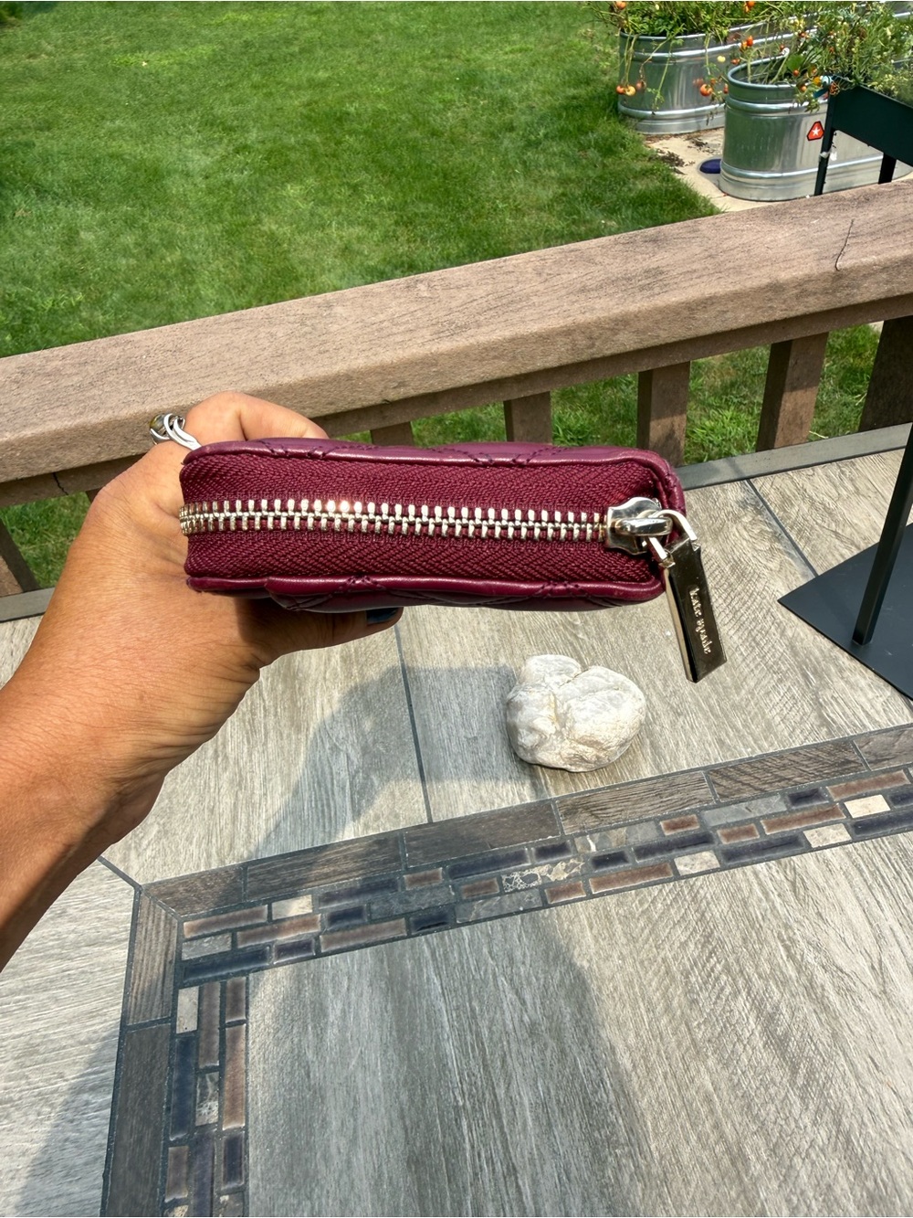 EUC Kate Spade Natalia Large Continental Quilted Leather Plum Large Wallet - Picture 4 of 15